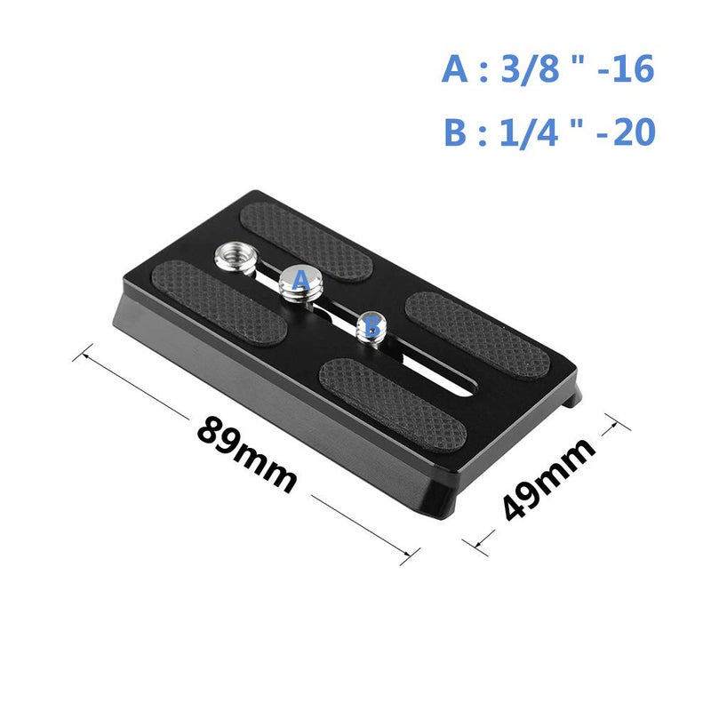 CAMVATE Camera Quick Release Base Plate with 1/4" & 3/8" Threads Compatible with Manfrotto577/ 501/504 Tripod - 2149 - Image 2